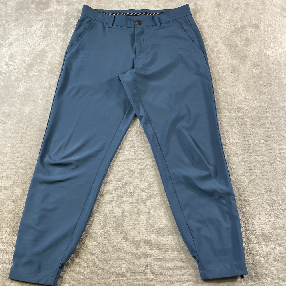 Primo Golf Joggers Pants Mens 32 Short Blue Performance Stretch Ankle Zip Light